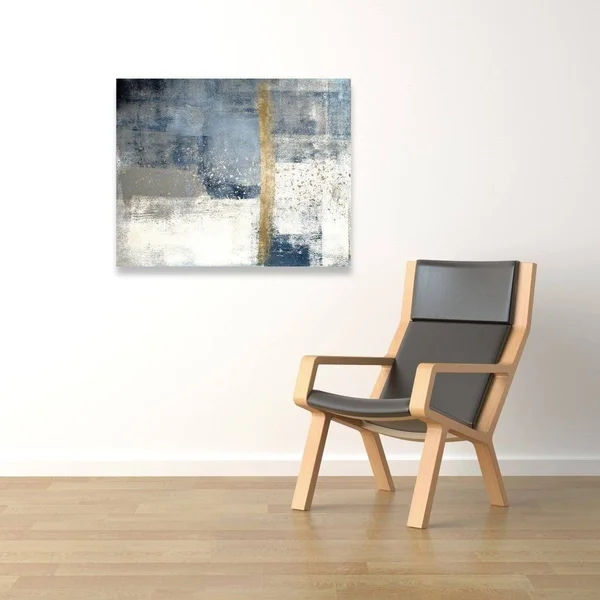 Oliver Gal &In The Mid Summer& Abstract Gallery Wrapped Canvas Art - Blue, Gold, 30 x 36