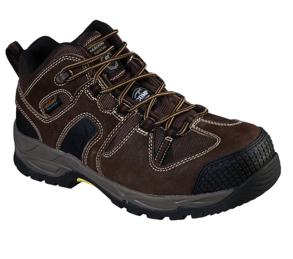 Skechers Men's Work Monter Comp Toe Boot, Dark Brown