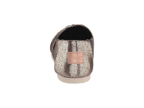 Toms Women's Classics Gold Crackle Shimmer Slip-Ons