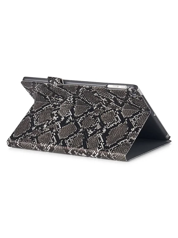 Chic Geeks Faux Snakeskin iPad Case - Black Snakeskin