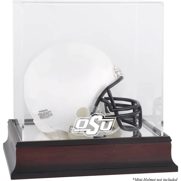 Fanatics Authentic Oklahoma State Cowboys Mahogany Logo Mini Helmet Display Case with Mirror Back