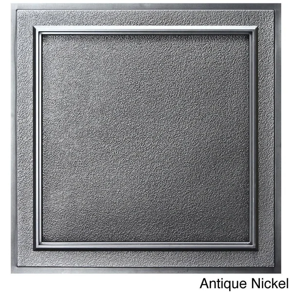uDecor Terrace 24-Inch Ceiling Tiles (Pack of 10) Antique Nickel
