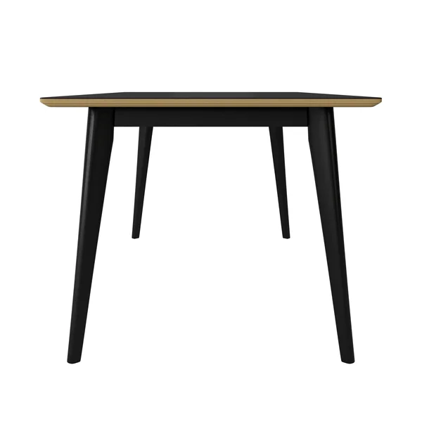 Domesis DiVenere Scandinavian-Inspired Rectangular Dining Table Black Natural Edge