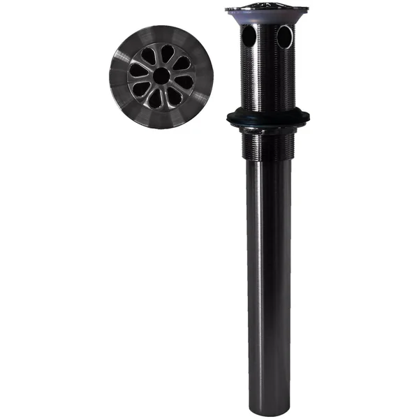 Westbrass D411A-12 High Flow Grid Drain with Overflow Holes - Oil Rubbed Bronze