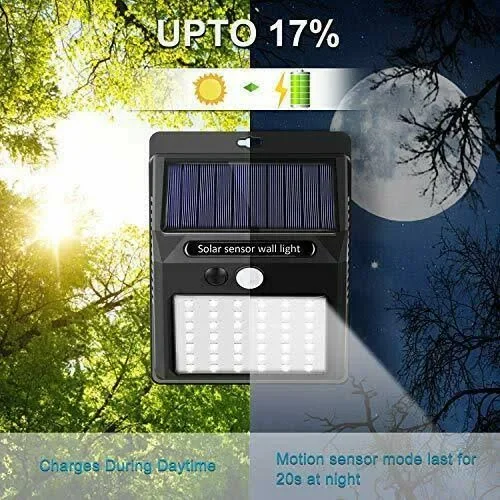 Solar Lights Outdoor [42 LED/3 Working Mode] - SEZAC Solar Security Lights Solar