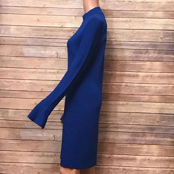 Michael Michael Kors, Bell-Sleeve Dress, Blue, L