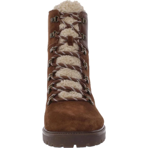 Tommy Hilfiger Lamere Womens Suede Almond Toe Booties - Medium Green
