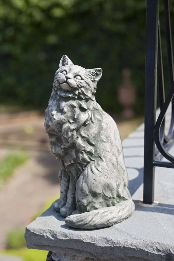 Campania International Tanner The Cat Statue - Brownstone
