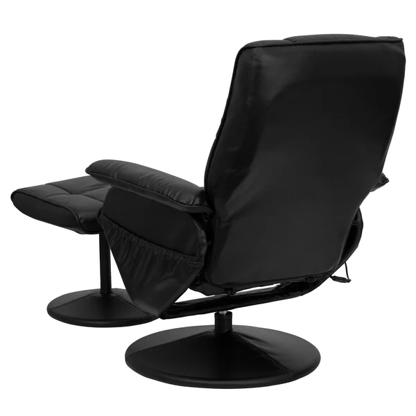 Flash Furniture Recliner and Ottoman - Black