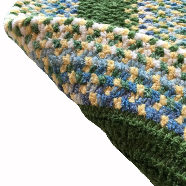 Bailey Concentric Rectangle Braided Area Rug - Grassy Hill, Size: 2& 3\ x 4&