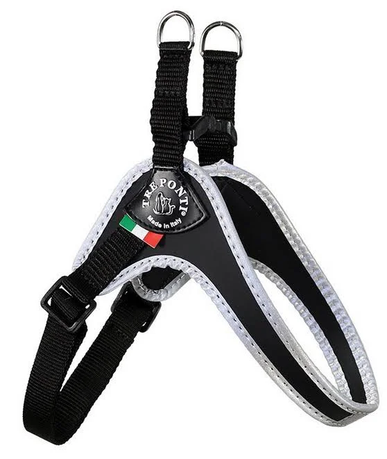 Adjustable Belly Harness: Black - Size 4