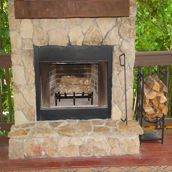 21 inch Super Heavy Duty Steel Fireplace Grate - Black