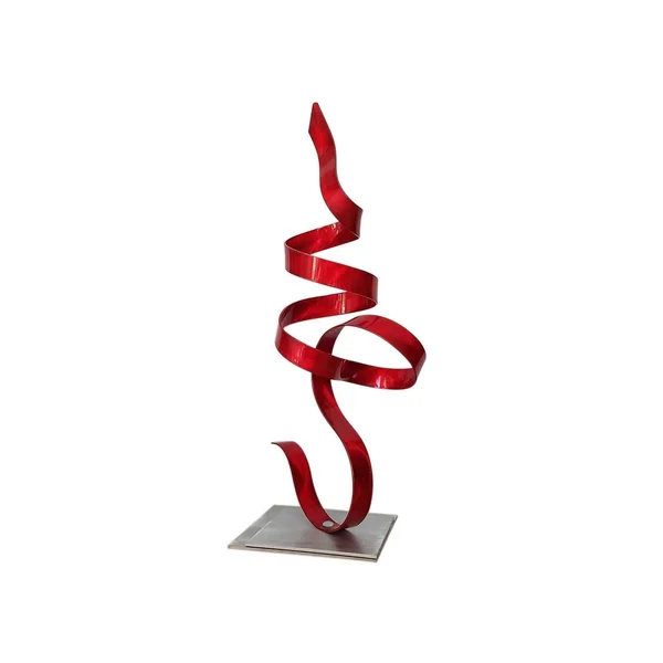 Statements2000 Metal Art Sculpture Modern Centerpiece Table Decor by Jon Allen - Perfect Moment - Blue, 18" x 9" x 5"