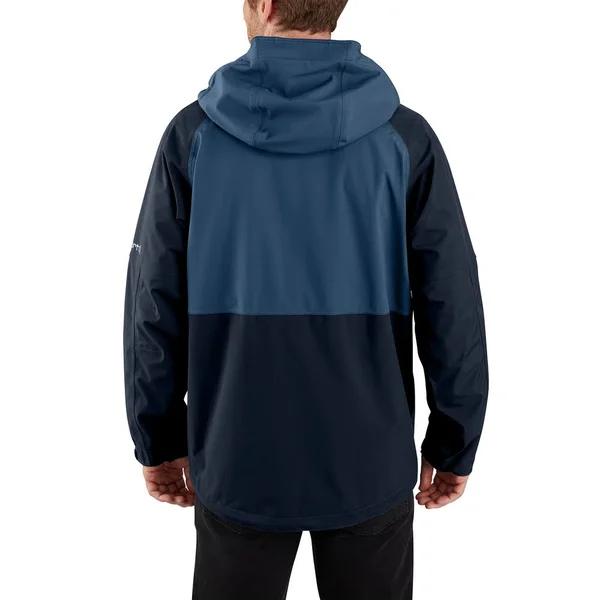 Carhartt Men's Storm Defender Force Midweight Hooded Jacket - Dark Blue/Navy, Large