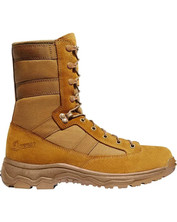 Danner Men's Reckoning Hot 8x22 Combat Boot, Size: 15, Coyote Full Grain Leather/Nylon