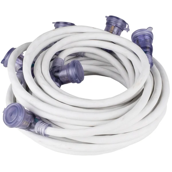 Milspec 50 ft. 12/3 Procap Multi-Outlet Power Distribution Heavy Duty Extension Cord - White