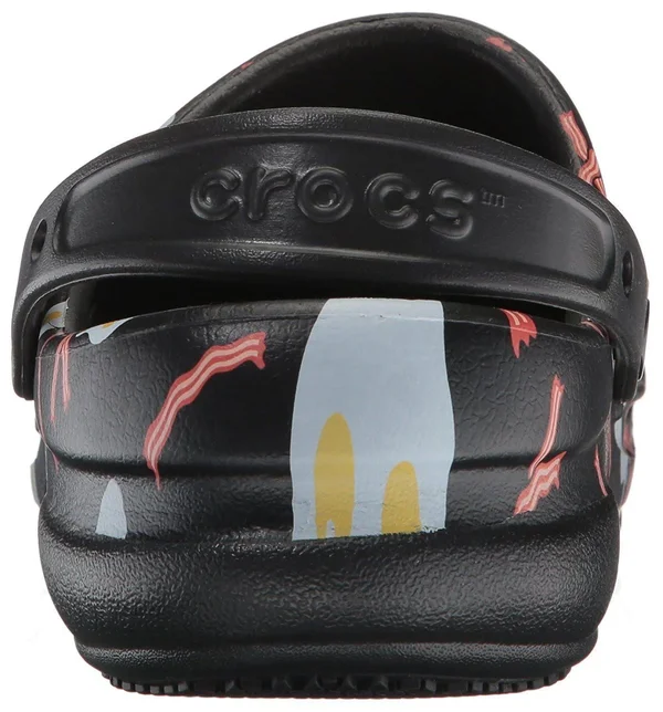 Crocs Unisex Bistro Graphic Clog, Size: 9, Black/White