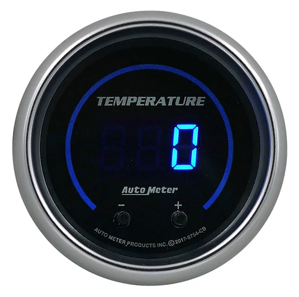 Autometer 6754-UL Ultra-Lite Elite Digital Two Channel Fluid Temp Gauge