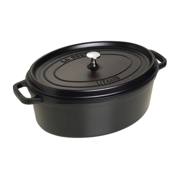 Staub Cast Iron 8.5-Quart Oval Cocotte - Matte Black