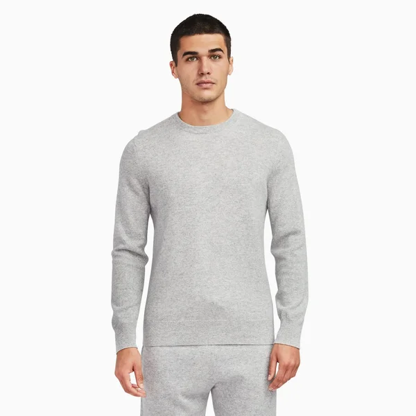 NAADAM The Essential Cashmere Sweater Mens in Cement - L