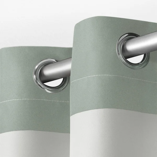 ATI Home Indoor/Outdoor Stripe Grommet Top Curtain Panel Pair
