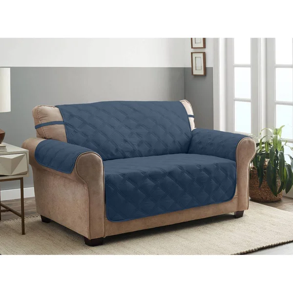 Innovative Textile Solutions 1-Piece Hampton Diamond Secure Fit Sofa Furniture COVER, Celadon