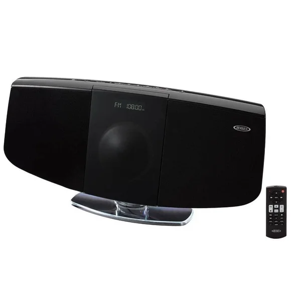 Jensen Jbs-350 Bluetooth Wall-Mountable Music System with CD Player, Black