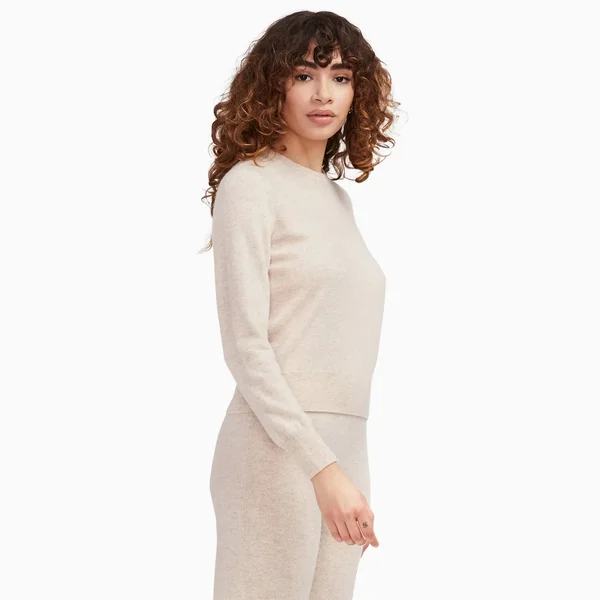 The Essential Cashmere Sweater Womens White - XXL by NAADAM