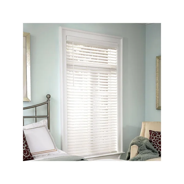 Lumino 2x22 Faux Wood Cordless Blind, White, 21x72
