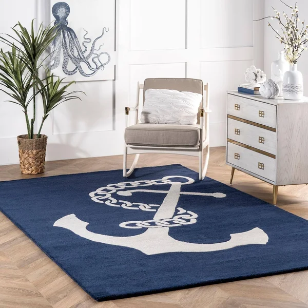 nuLOOM Hand Tufted Set Sail Area Rug, Size: 5& x 8&