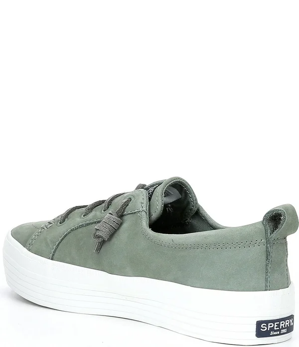 Women's Sperry Crest Vibe Platform Leather Sneaker DustyRose, Size 6M
