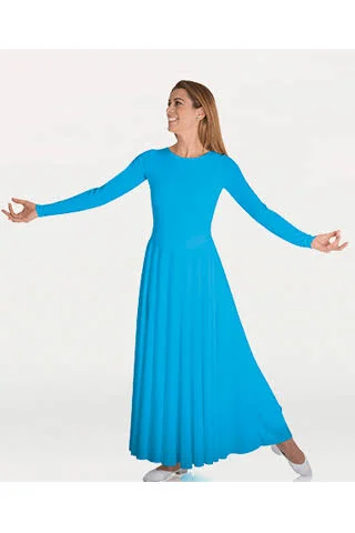 Body Wrappers Women's Worship Long Sleeve Dance Dress BW512