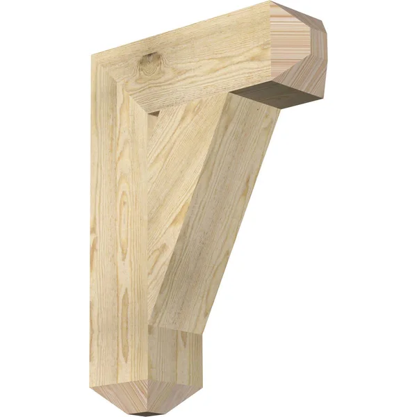 Ekena Millwork BKT06X20X28TRA04RDF 6x22W x 20x22D x 28x22H Traditional Craftsman Rough Sawn BRACKET, Douglas Fir