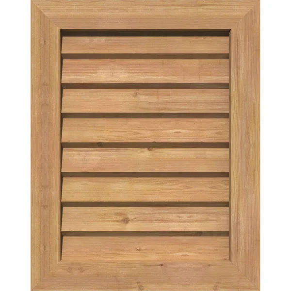 Ekena Millwork GVWVE16X2002SDUWR 16x22W x 20x22H Vertical Gable Vent (21x22W x 25x22H Frame Size): Unfinished, Non-Functional, S