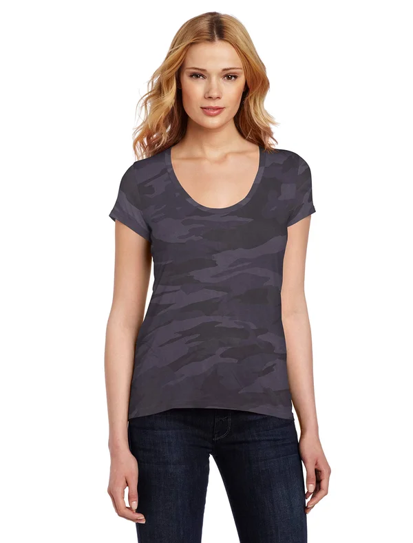 Splendid Women's Camo Abbie Crew Tee