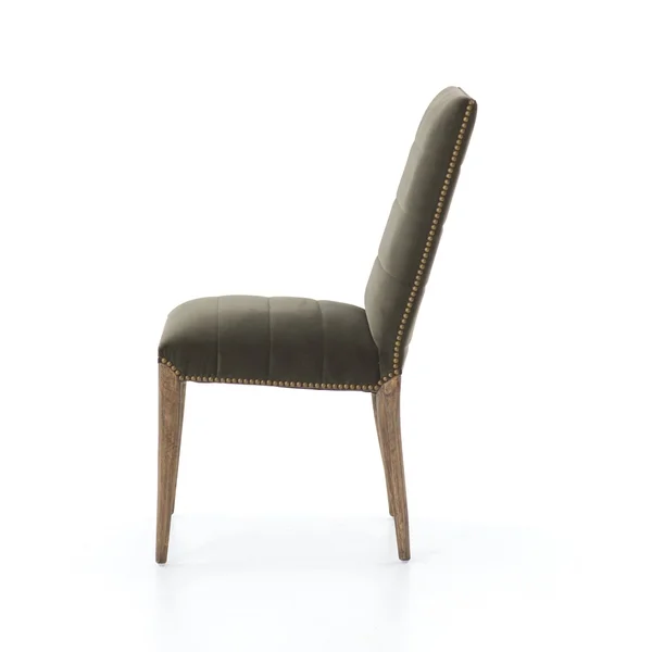 Nate Dining Chair, Modern Velvet Loden