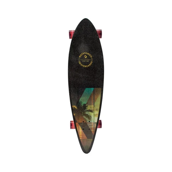 Kryptonics 37x22 Pintail Longboard Complete Skateboard - Slanted Graphic