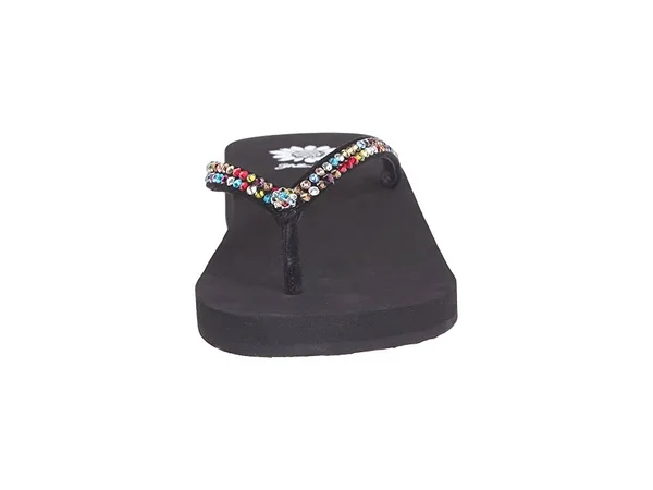 Yellow Box Women's Jello Sandal, Black/Multi, 7 M US