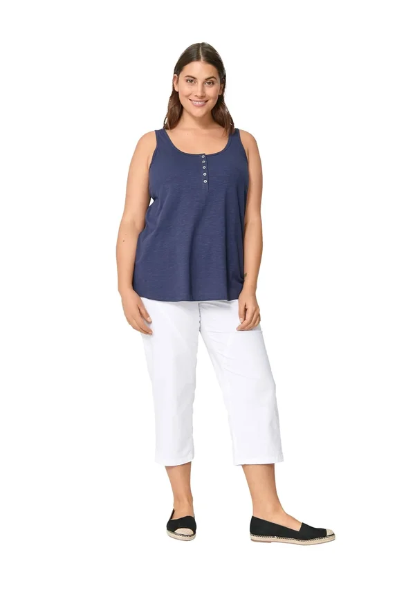 Plus Size Women's Seamed Capris by ellos in White (Size 18)
