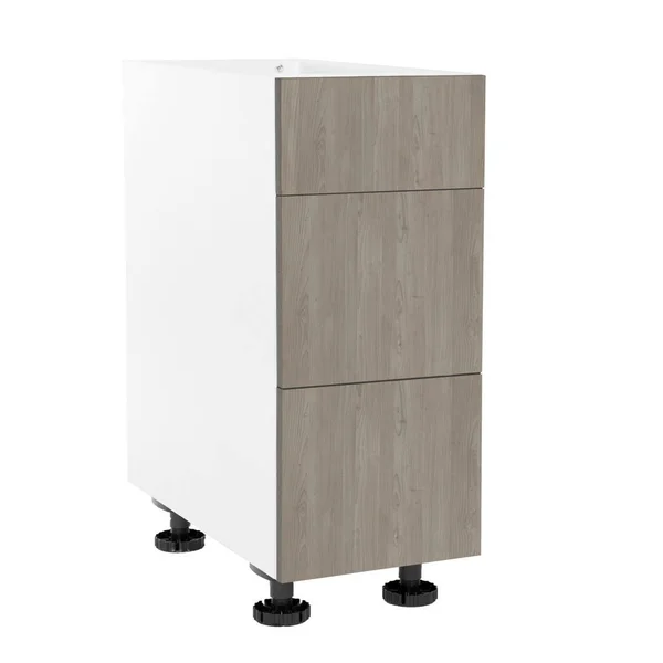 Cambridge Ready to Assemble Threespine 18 in. x 34.5 in. x 21 in. Stock Drawer Base Cabinet in Grey Nordic, Grey Nordic Wood