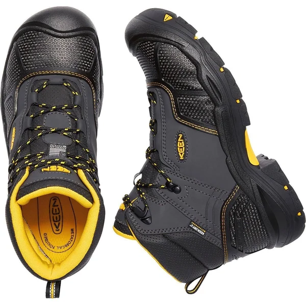 Keen Utility Men's Logandale Waterproof Boot - Steel Toe (9.5 Raven/Black)