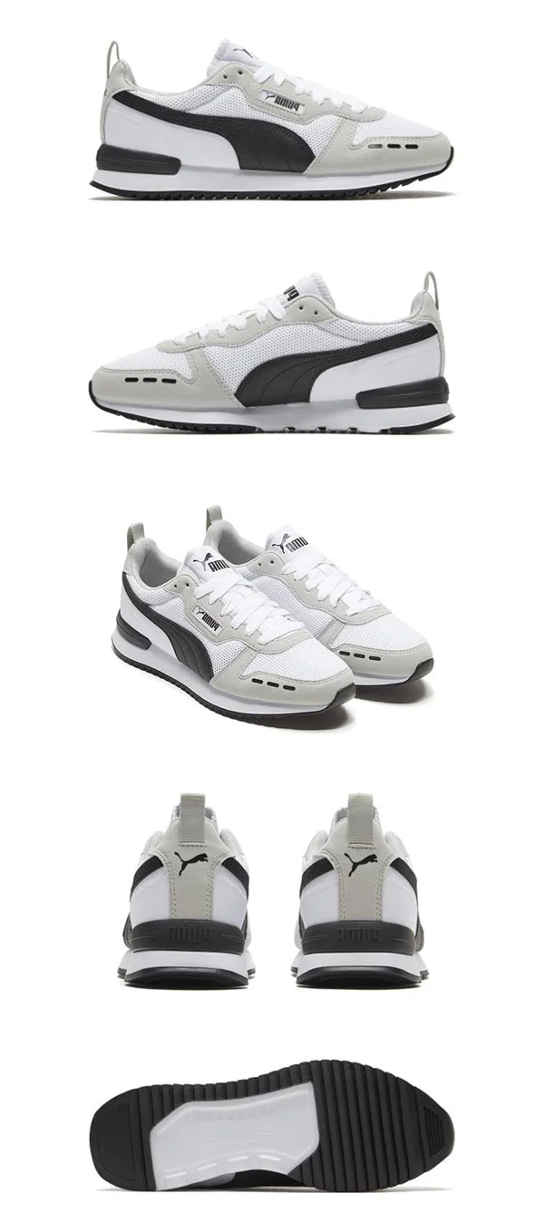 Puma R78 Trainers Black Grey White - 39