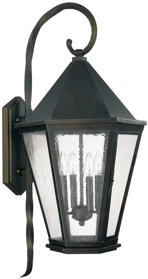 Capital Lighting 9629OB - Spencer 4 Light Outdoor Wall Lantern, Old Bronze