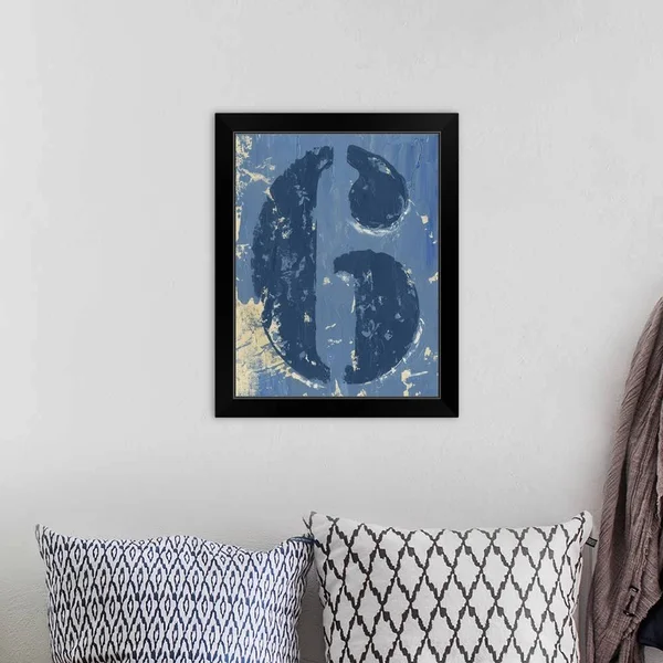 Vintage Numbers VI - Black Framed Wall Art, 16x20, Great Big Canvas