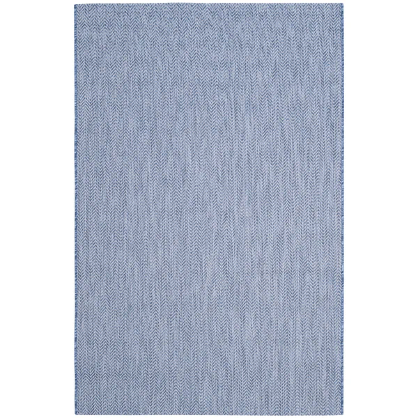 Safavieh Courtyard Navy - Grey Area Rug; 9& x 12&