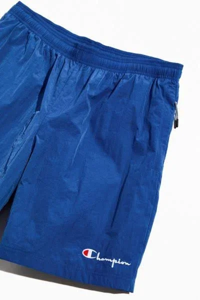 Champion Sport 6x22 Nylon Warm Up Shorts - Blue - Casual Shorts