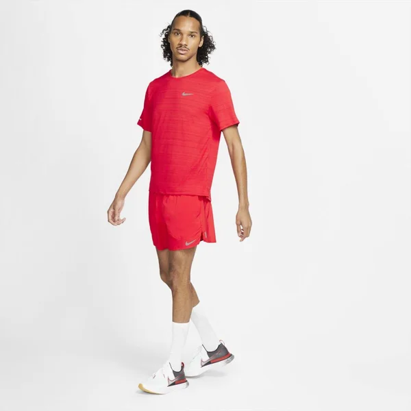 Nike Dri-Fit Miler Men's Running Top in Red - Size: 3XL, CU5992-657