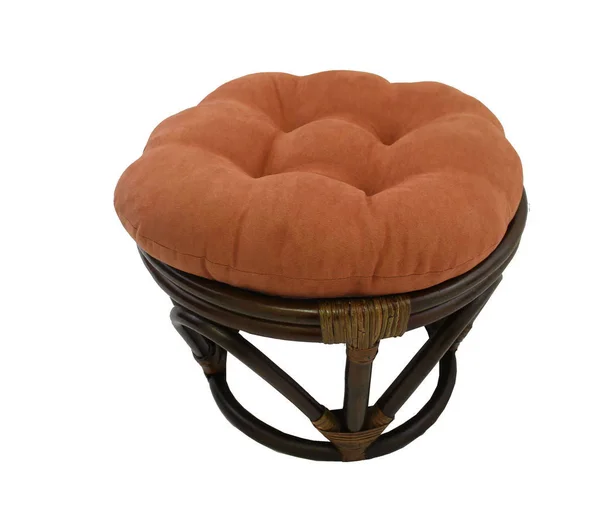International Caravan Rattan Ottoman with Micro Suede Cushion - Java