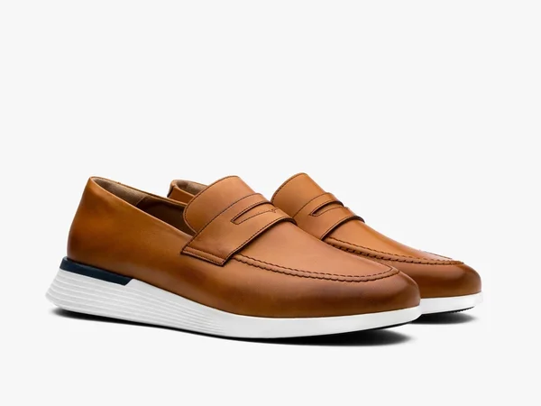 Crossover Loafer, Hybrid Dress Shoes, Wolf & Shepherd Honey, White, 13