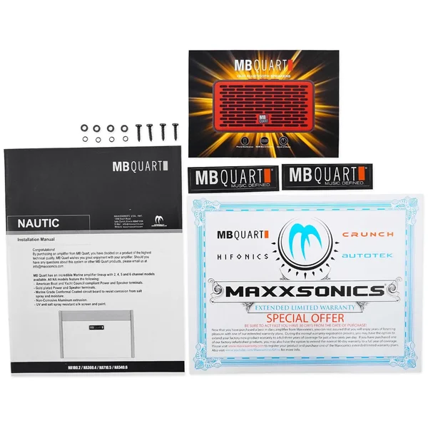 MB Quart Nautic Series Class AB Amp 4 Channels - 360 Watts